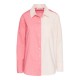COLORBLOCKED BUTTON UP PINK