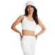 QUILTED SWEAT SET WHITE