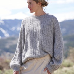CABLE LUREX SWEATER