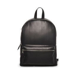 FAUX LEATHER BACKPACK BLACK